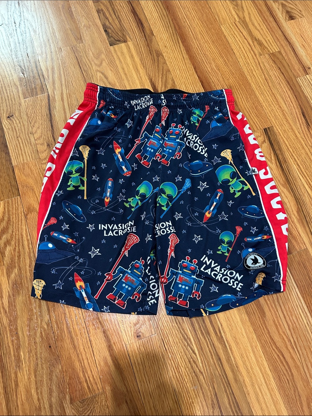 Flow Society BoyI XL Lacrosse Boys' Space Print Athletic Shorts